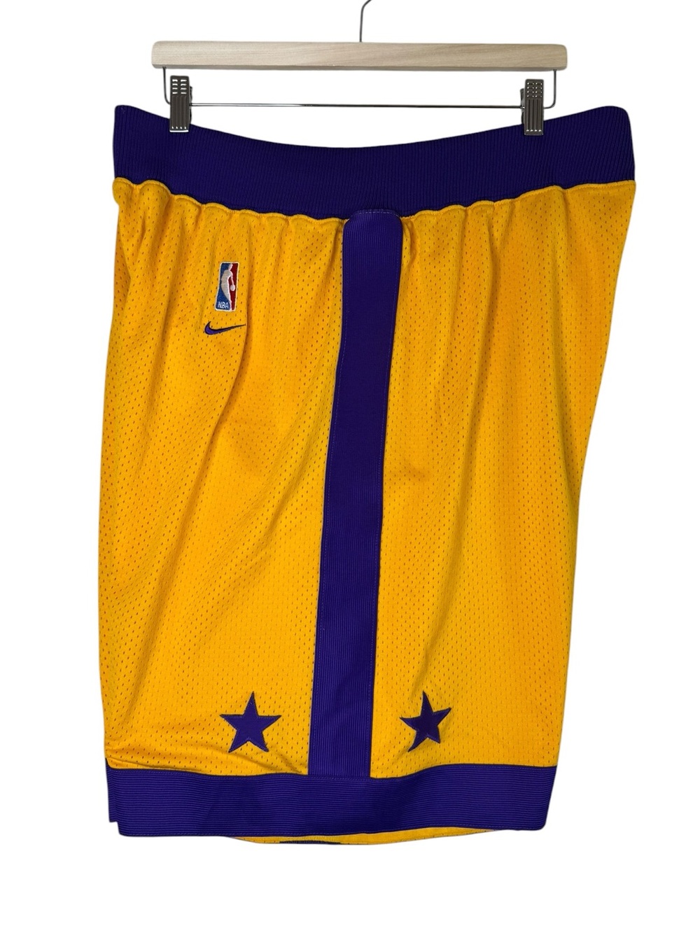 Nike NBA Los Angeles Lakers Rewind '57 Basketball Shorts Yellow Men's Size XL